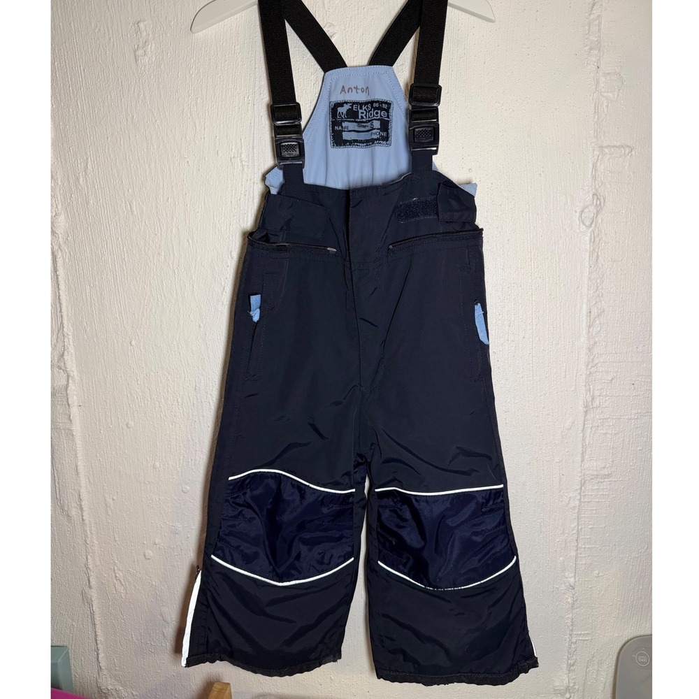 Fell Ridge Kids Snow Bibs Navy Blue Black Winterâ Pants Size 86-92cm 2T